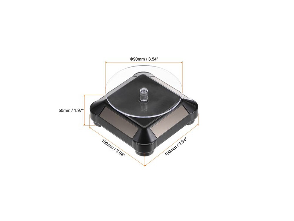 3.5″ Solar Rotating Display Stand with Black Base for 1/64 Scale Model Cars11 view 2