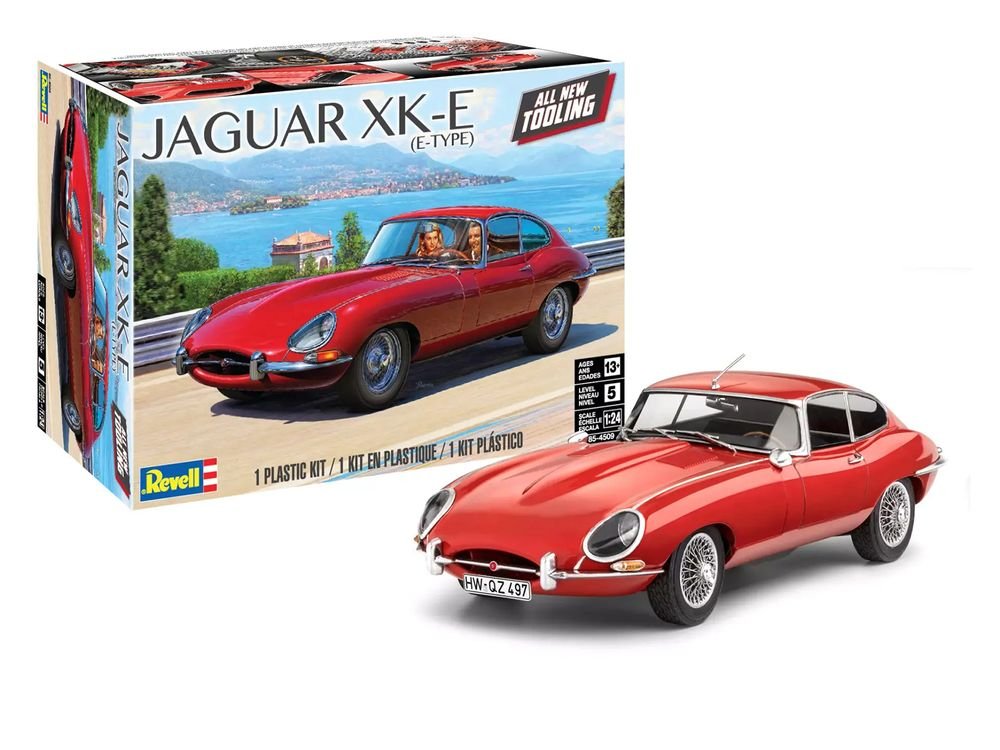 Level 5 Model Kit Jaguar XK-E (E-Type) 1/24 Scale Model by Revell view 5