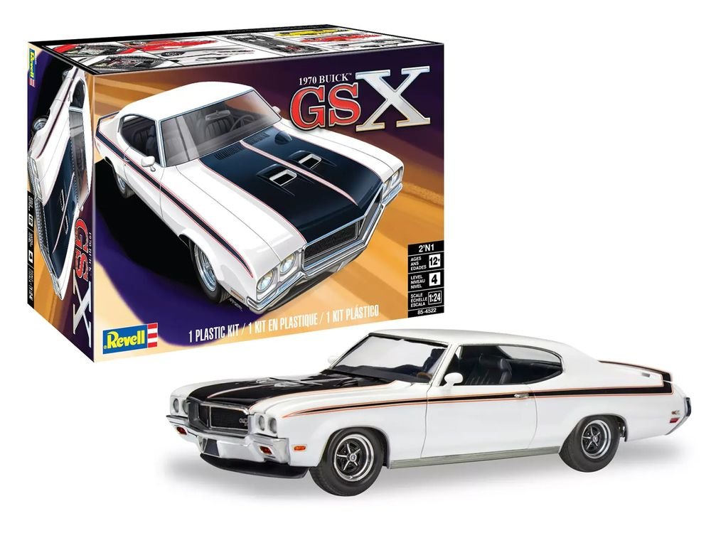 Level 4 Model Kit 1970 Buick GSX 2-in-1 Kit 1/24 Scale Model by Revell view 2