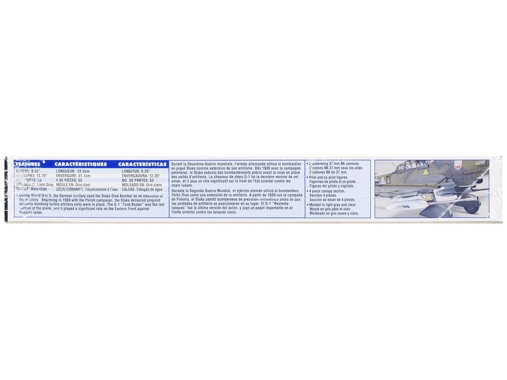 Level 4 Model Kit Junkers STUKA JU 87G-1 Tank Buster Bomber Aircraft 1/48 Scale Model by Revell view 2