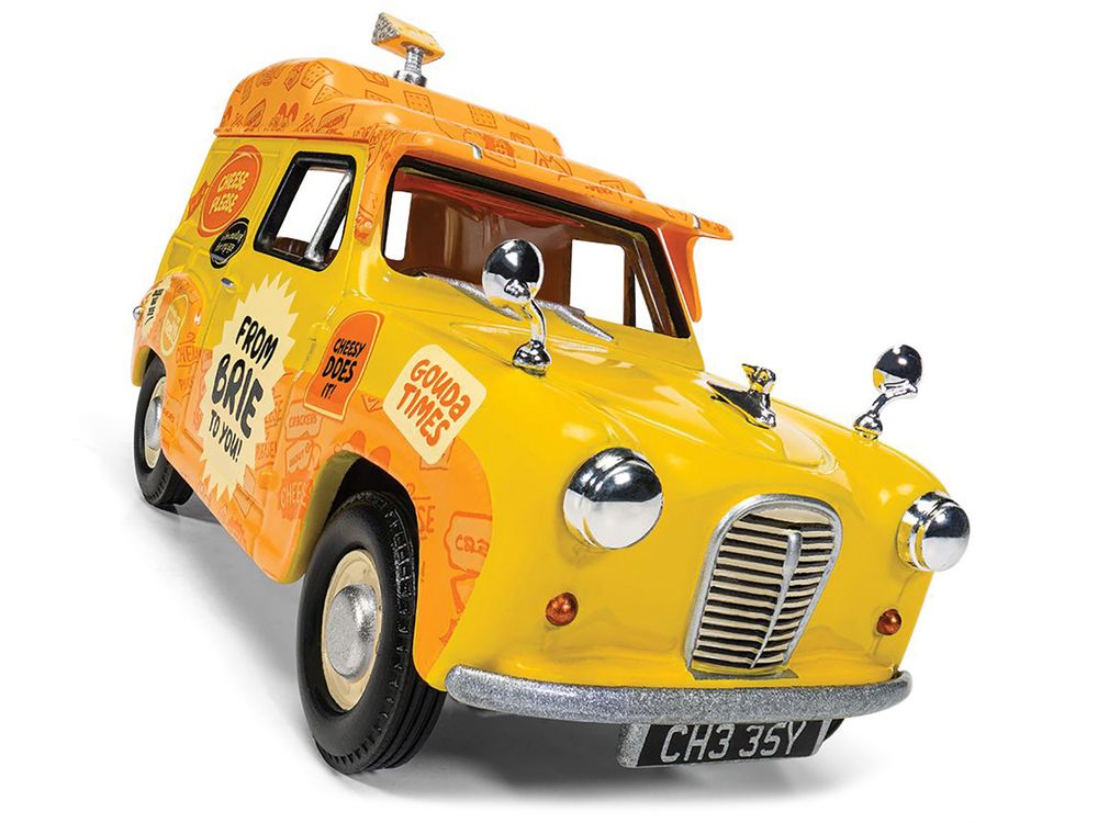 Austin A35 Van RHD (Right Hand Drive) Yellow "Cheese Please" "Wallace & Gromit" Diecast Model Car by Corgi view 2