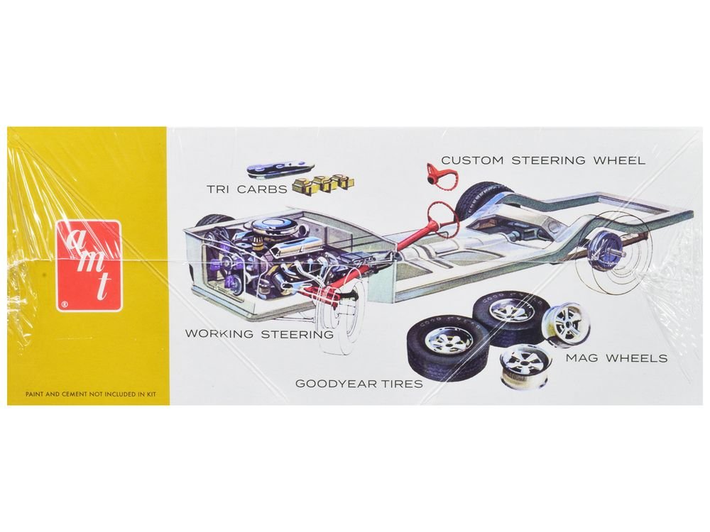 Skill 2 Model Kit 1963 Ford Mustang II Concept Car 1/25 Scale Model by AMT view 2