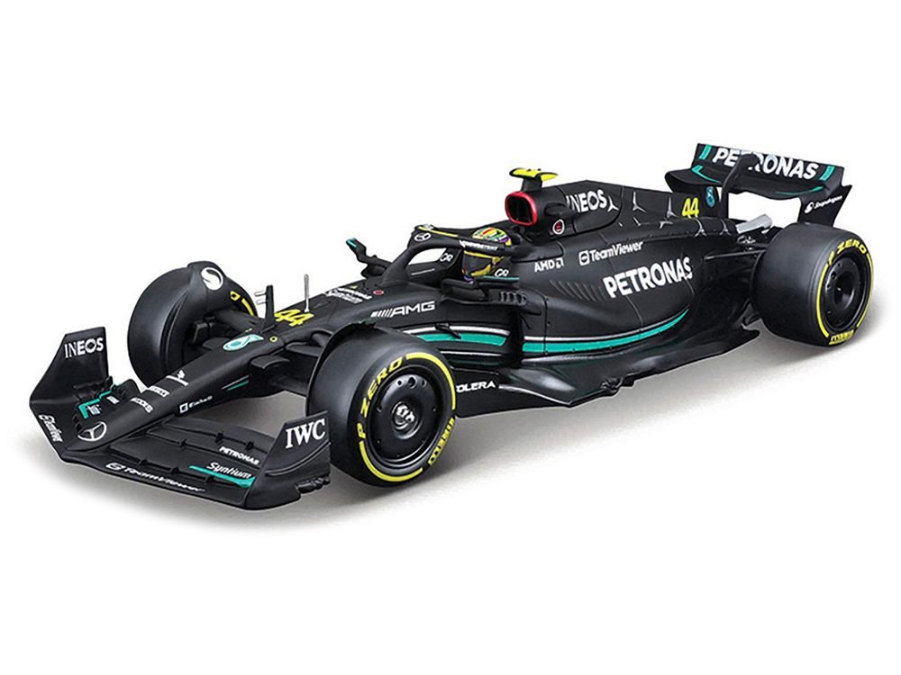 Mercedes-AMG F1 W14 E Performance #44 Lewis Hamilton "Petronas" Formula One F1 "World Championship" (2023) 1/24 Diecast Model Car by Bburago view 2