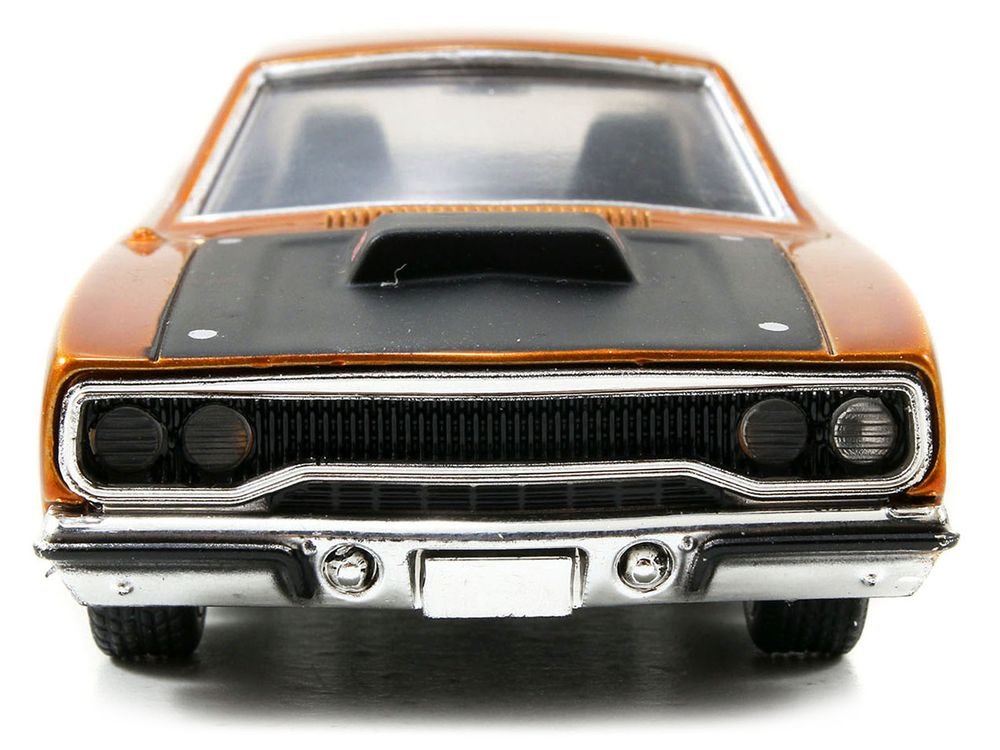 Dom's Plymouth Road Runner Orange Metallic with Matt Black Hood "Fast & Furious" Series 1/32 Diecast Model Car by Jada view 3