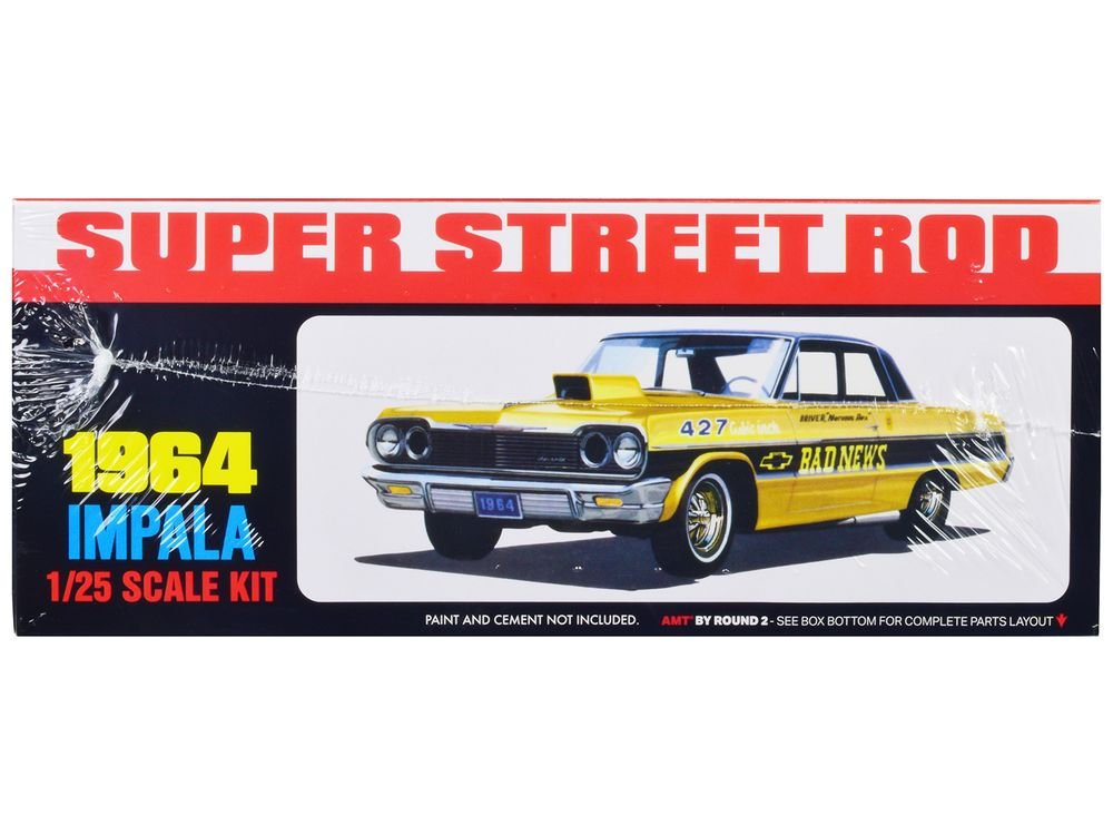 Skill 2 Model Kit 1964 Chevrolet Impala "Super Street Rod" 3-in-1 Kit 1/25 Scale Model by AMT view 3