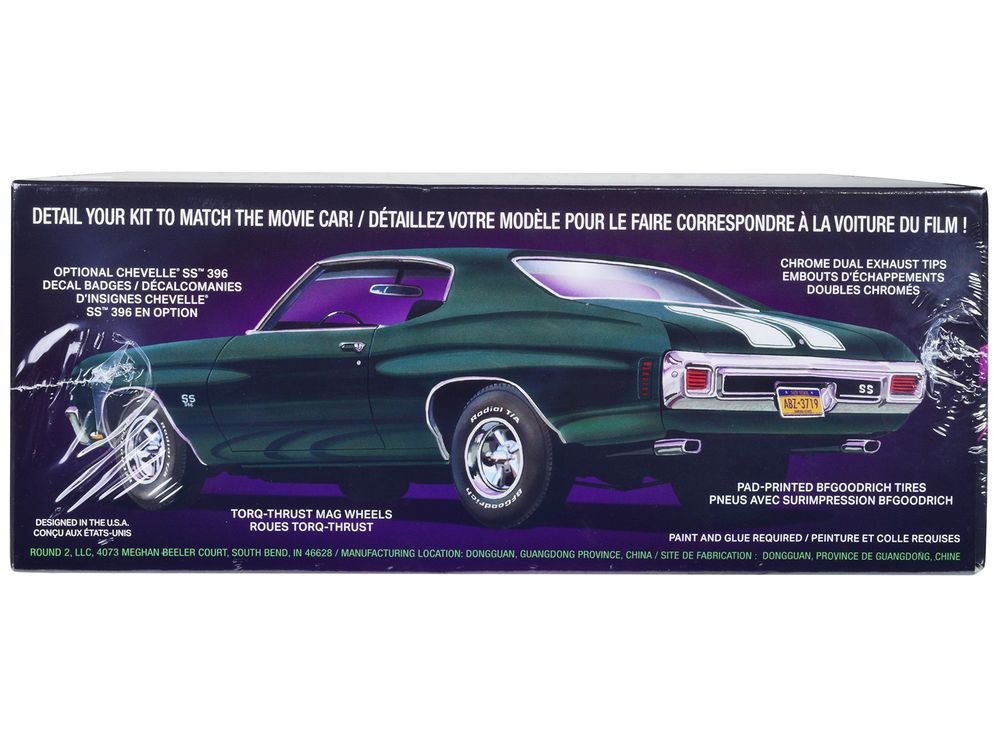 Skill 2 Model Kit 1970 Chevrolet Chevelle SS "John Wick" (2014) Movie 1/25 Scale Model by AMT view 3