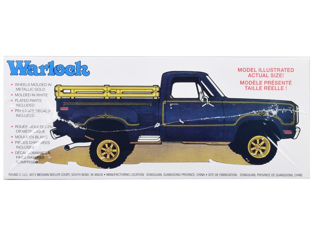 Skill 2 Model Kit 1977 Dodge Warlock Stepside Pickup Truck 1/25 Scale Model by MPC view 2