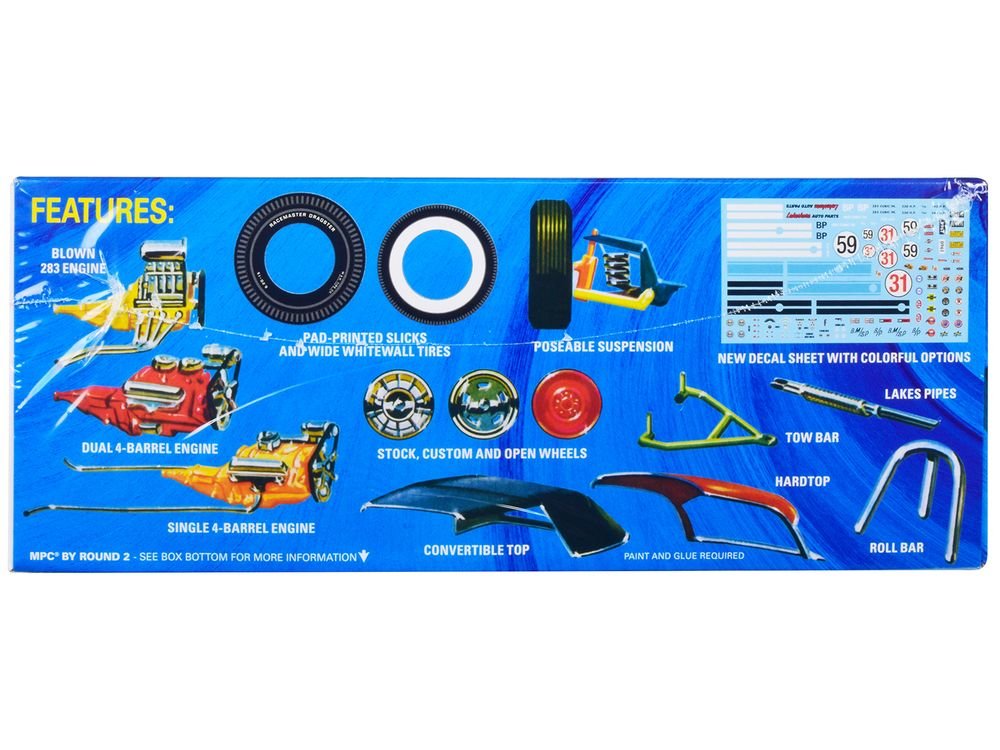 Skill 2 Model Kit 1960 Chevrolet Corvette 7-in-1 Kit 1/25 Scale Model by MPC view 3