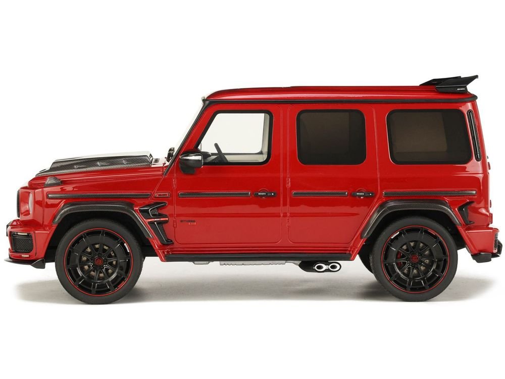 2022 Brabus 900 Rocket Edition Red with Carbon Hood 1/18 Model Car by GT Spirit view 4