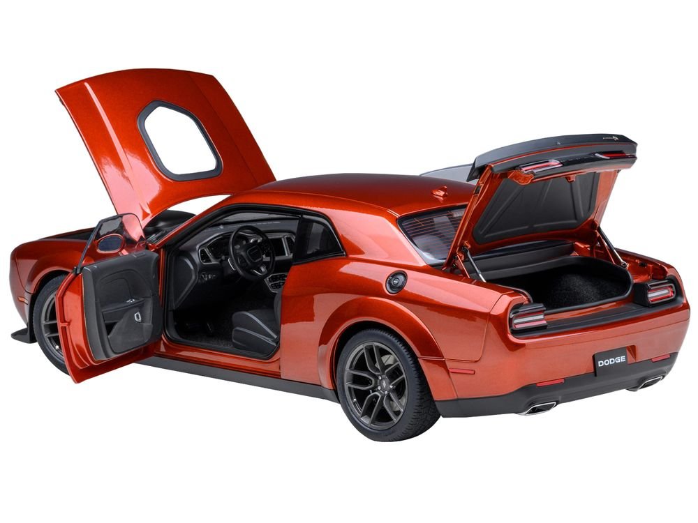 2022 Dodge Challenger R/T Scat Pack Widebody Sinamon Stick Orange 1/18 Model Car by Autoart view 2