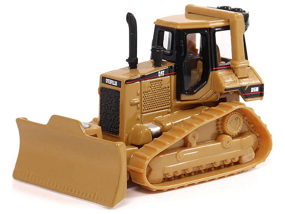 Peterbilt 579 UltraLoft Tandem Tractor Red Metallic with Lowboy Trailer and CAT D5M Dozer Yellow 1/87 (HO) Diecast Model by Diecast Masters view 3