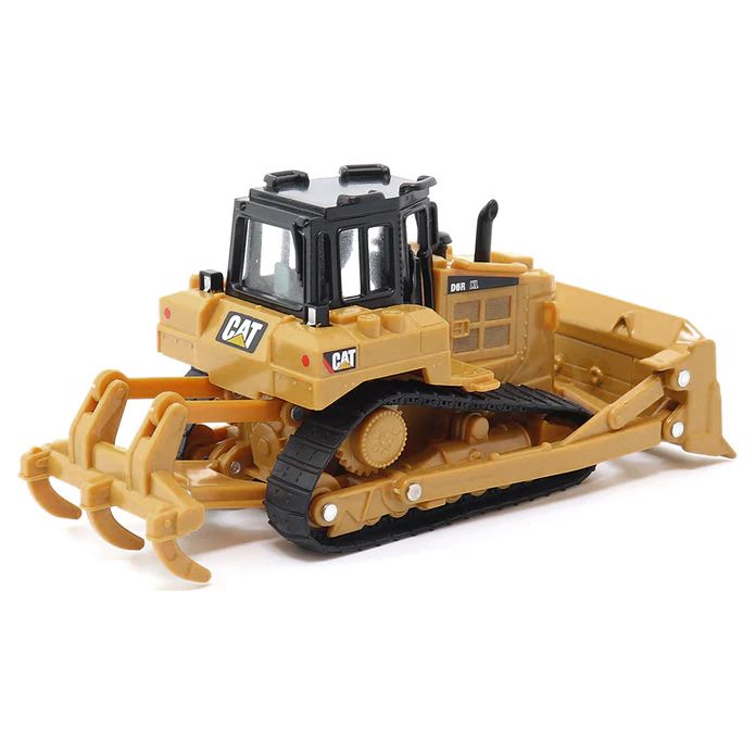 CAT Caterpillar D6R Track-Type Tractor Yellow and Black 1/64 Diecast Model by Diecast Masters view 2