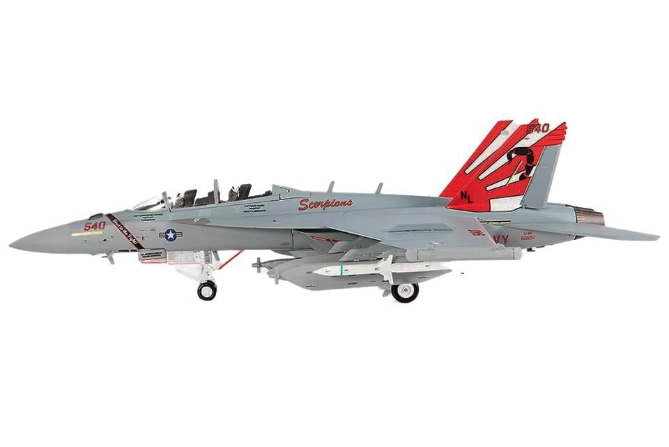Boeing EA-18G Growler Aircraft "VAQ-132 Scorpions" United States Navy 1/72 Diecast Model by JC Wings view 2