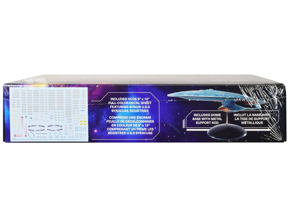 Skill 2 Model Kit U.S.S. Enterprise NCC-1701-D Space Ship "Star Trek: The Next Generation" (1987-1994) TV Series 1/1400 Scale Model by AMT view 2