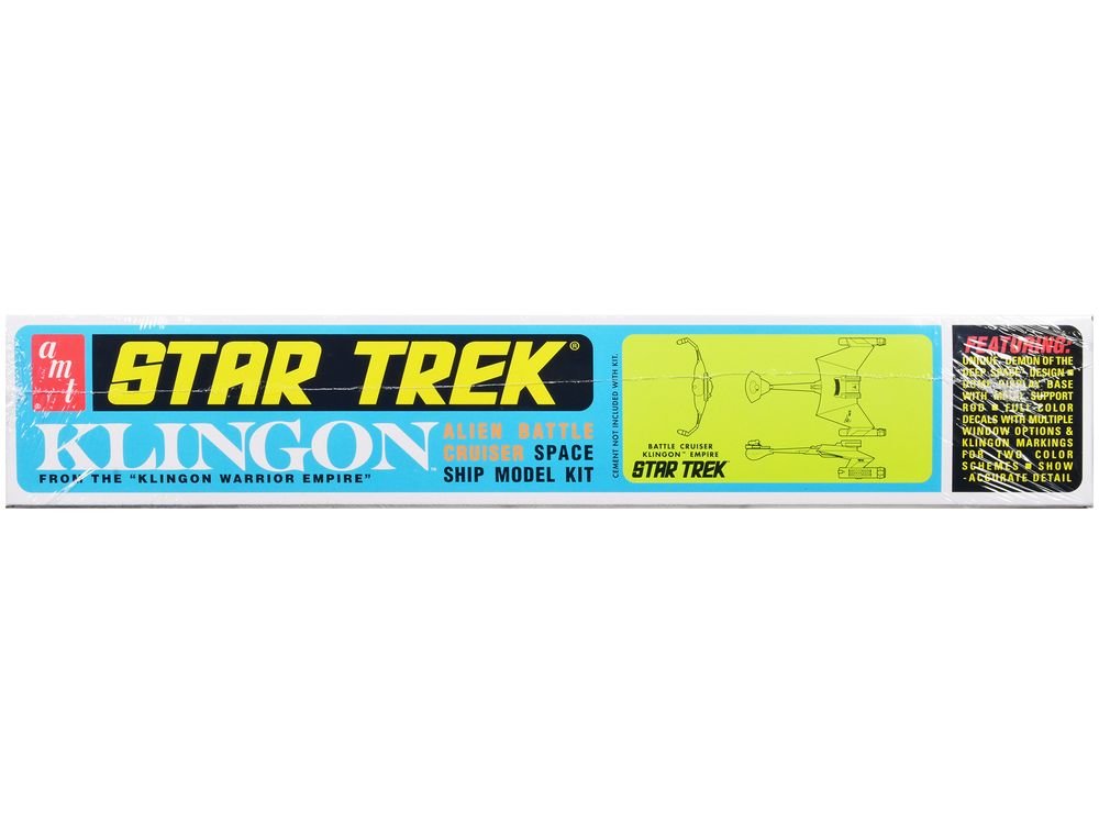 Skill 2 Model Kit "Klingon Warrior Empire" Alien Battle Cruiser "Star Trek" (1966-1969) TV Series 1/650 Scale Model by AMT view 3