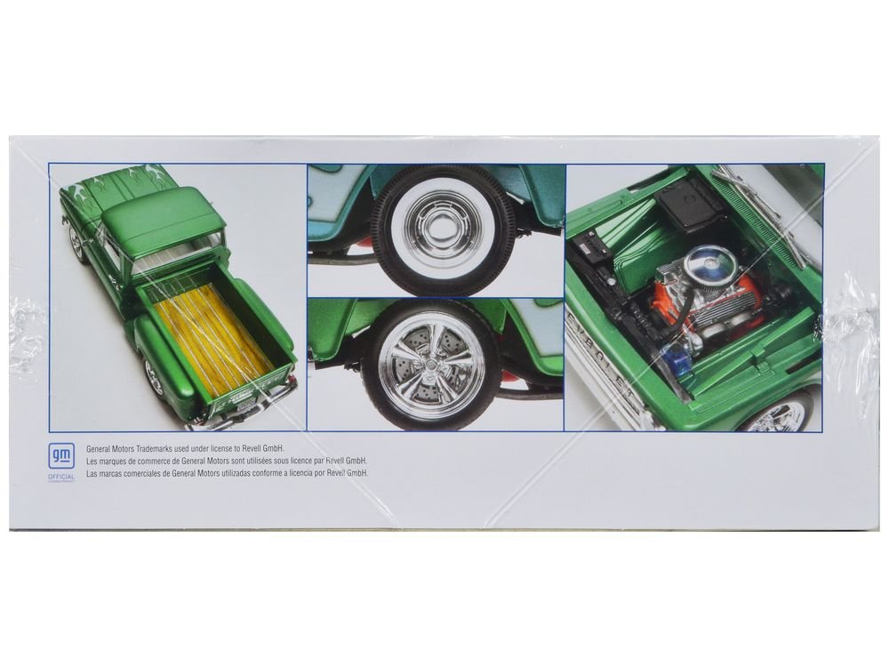 Level 4 Model Kit 1965 Chevrolet Stepside Pickup Truck 2-in-1 Kit 1/25 Scale Model by Revell view 2