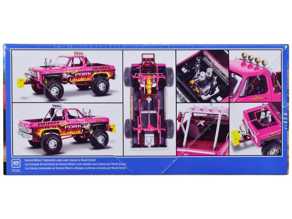 Level 4 Model Kit 1978 Chevrolet Blazer Pickup Truck "Pulled Pork Pulldozer" 1/24 Scale Model by Revell view 4
