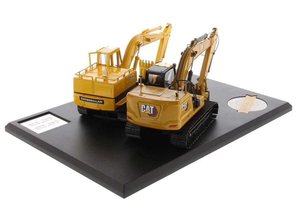 CAT Caterpillar 225 Hydraulic Escavator and CAT Caterpillar 323 Next Generation Hydraulic Escavator Set of 2 pieces "Evolution Series" 1/50 Diecast Models by Diecast Masters view 2