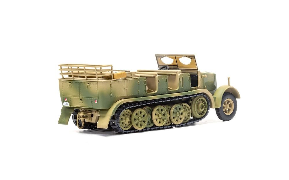 Krauss-Maffei Sd.Kfz.7 Medium Towing Half-Track AFV "Luftwaffe FlaK Gun Artillery Tractor Tunisia" (1943) German Army "Military Legends" Series 1/50 Diecast Model by Corgi view 2