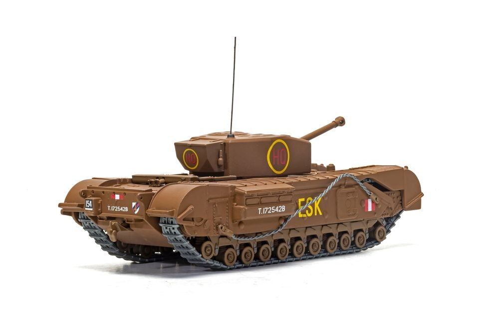 Churchill Mk.III Tank "ESK Squadron HQ C Squadron 3rd Battalion Scots Guards 6th Guards Armoured Brigade" (1943) British Royal Army "Military Legends" Series 1/50 Diecast Model by Corgi view 2