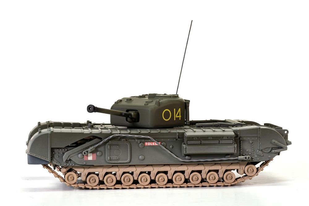 Churchill Mk.IV Tank "'To Catch a Tiger' 'Toledo' C Squadron 14 Troop 21st Army Tank Brigade Tunisia" (1943) British Royal Army "Military Legends" Series 1/50 Diecast Model by Corgi view 3