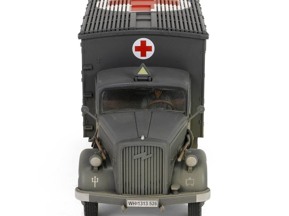 Opel-Blitz Kfz.305 Ambulance Gray (Weathered) "German Army" "Armoured Fighting Vehicle" Series 1/32 Diecast Model by Forces of Valor view 2