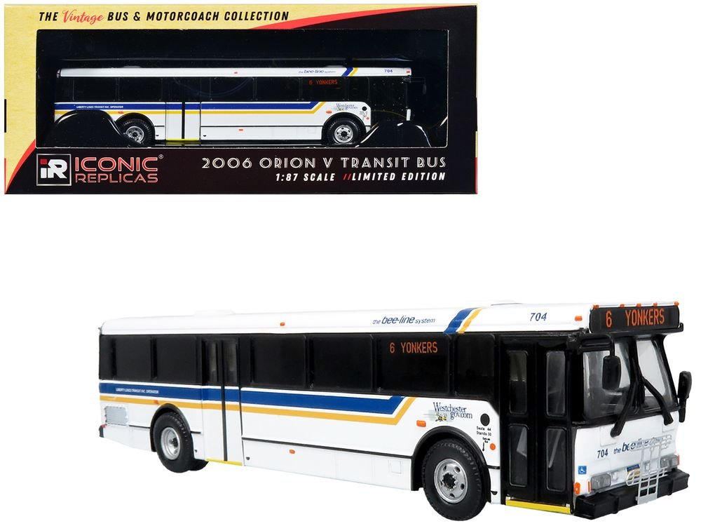 2006 Orion V Transit Bus Westchester NY Bee-Line "6 Yonkers" Limited Edition "The Vintage Bus and Motorcoach Collection" 1/87 (HO) Diecast Model by Iconic Replicas