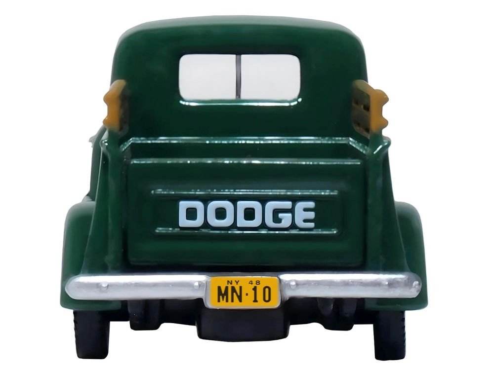1948 Dodge B-1B Pickup Truck Green "Railway Express Agency" 1/87 (HO) Scale Diecast Model Car by Oxford Diecast view 4