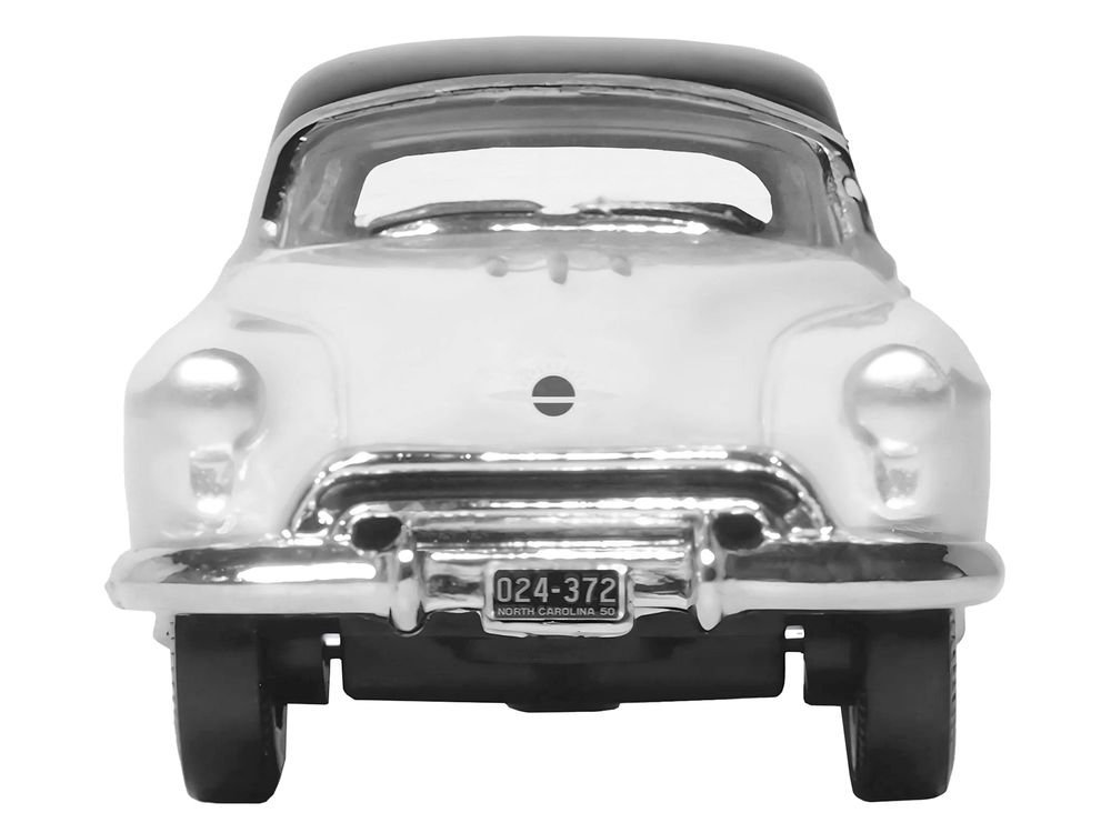 1950 Oldsmobile Rocket 88 Coupe Marol Gray with Black Top 1/87 (HO) Scale Diecast Model Car by Oxford Diecast view 3