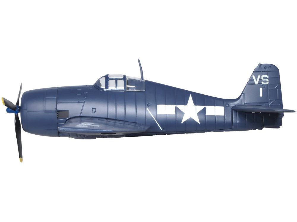 Grumman Hellcat F6F-5 Fighter Aircraft "Lt. Cdr. Willard E. Eder VS-1" (1945) United States Navy "Oxford Aviation" Series 1/72 Diecast Model Airplane by Oxford Diecast view 2