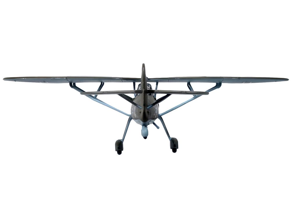 Henschel Hs 126 A-1 Reconnaissance Aircraft "Hannes Gaub Gerd Scroder 1.(H)/14 Invasion of Poland" (1939) German Luftwaffe "Oxford Aviation" Series 1/72 Diecast Model Airplane by Oxford Diecast view 2