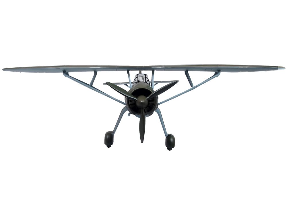 Henschel Hs 126 A-1 Reconnaissance Aircraft "Hannes Gaub Gerd Scroder 1.(H)/14 Invasion of Poland" (1939) German Luftwaffe "Oxford Aviation" Series 1/72 Diecast Model Airplane by Oxford Diecast view 4