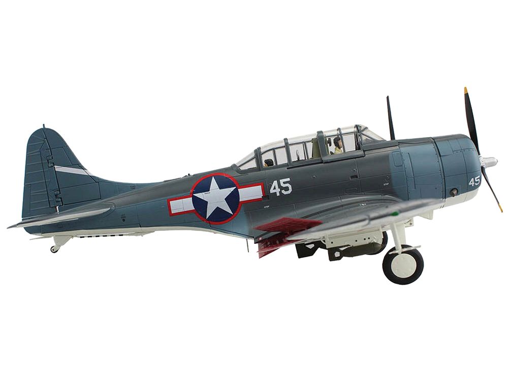 Douglas SBD-5 Dauntless Bomber Aircraft "VB-16 USS Lexington" (1943) United States Navy "Premium Collection" 1/32 Diecast Model by Hobby Master view 3