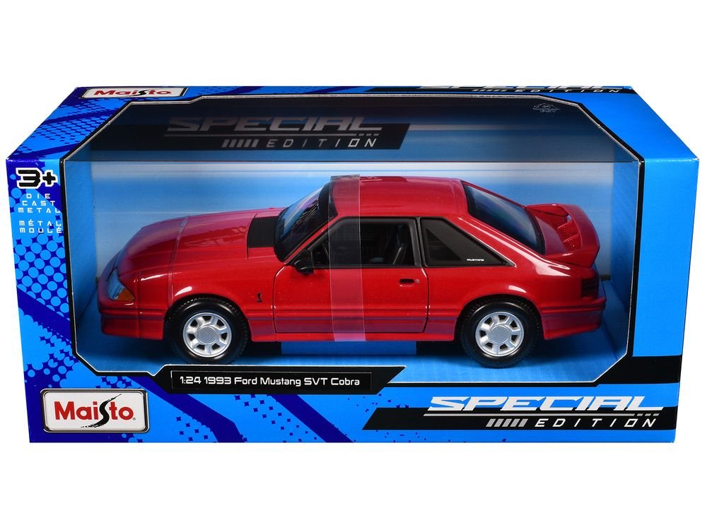 1993 Ford Mustang SVT Cobra Red "Special Edition" Series 1/24 Diecast Model Car by Maisto view 3