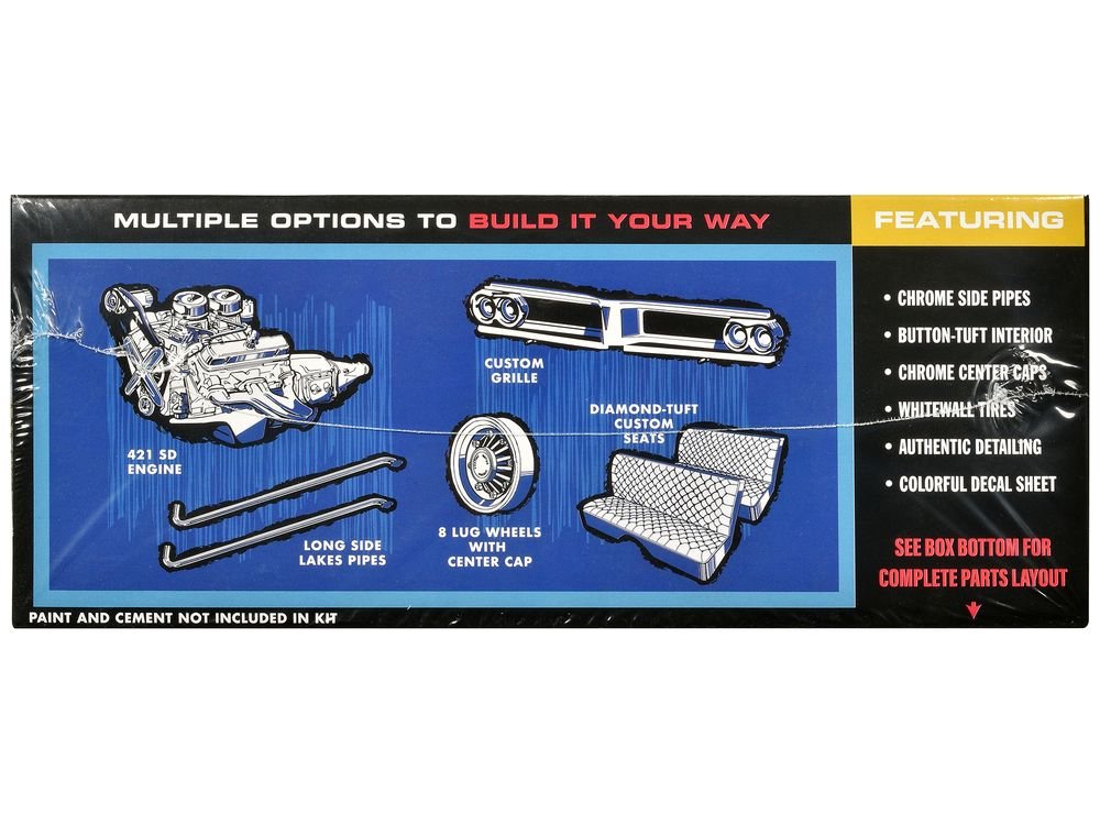 Skill 2 Model Kit 1962 Pontiac Catalina Super Stock 3-in-1 Kit 1/25 Scale Model by AMT view 2
