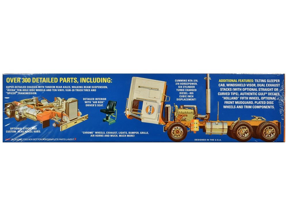 Skill 3 Model Kit Kenworth K-123 Cabover Truck Tractor "Gulf Oil" 1/25 Scale Model by AMT view 2