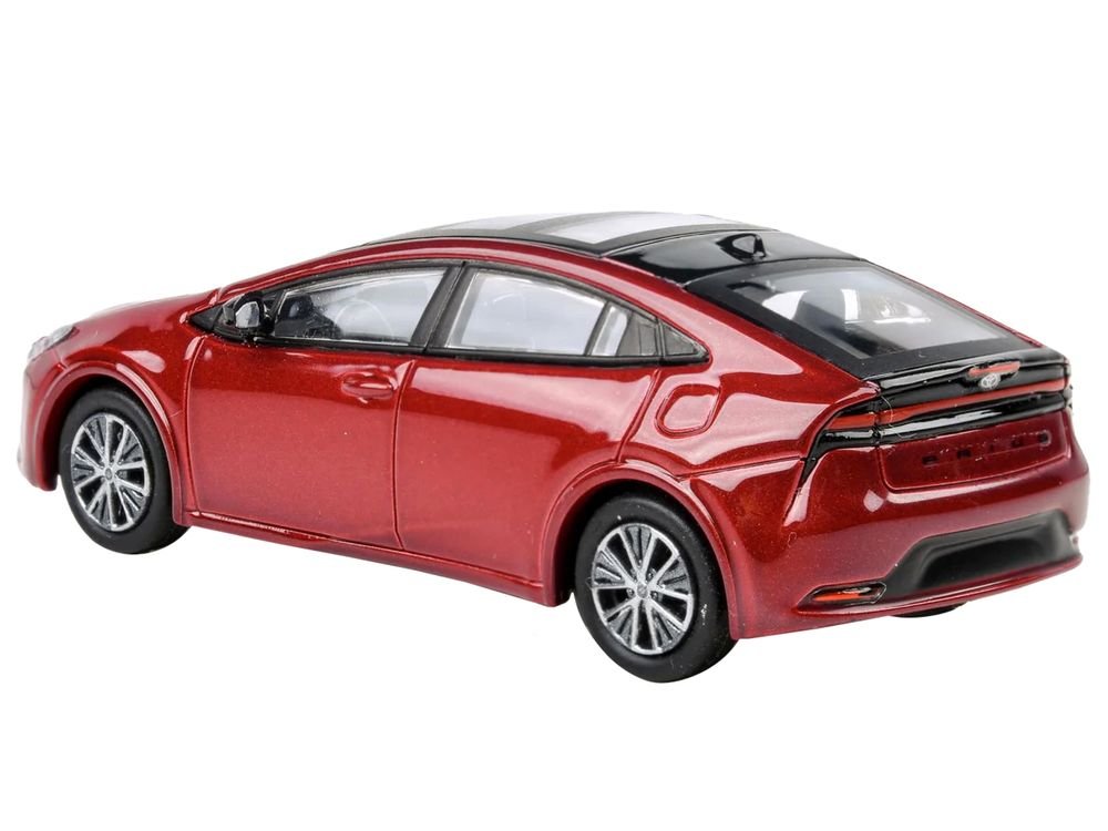 2023 Toyota Prius Supersonic Red Metallic with Black Top and Sun Roof and Sun Roof 1/64 Diecast Model Car by Paragon Models view 4