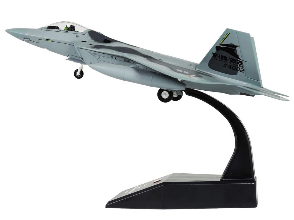 Lockheed Martin F-22A Raptor Stealth Aircraft "27th Figher Squadron 1st Operations Group Langley AFB" (2005) United States Air Force 1/100 Diecast Model Airplane view 2