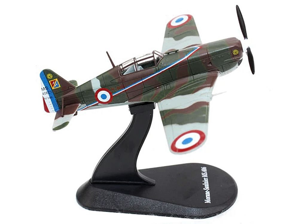 Morane-Saulnier MS.406 Fighter Aircraft "3/4 Escadrille GC II/3" Armee de l'Air (French Air Force) (1940) "Planes of World War II" Series 1/72 Diecast Model Airplane by Luppa view 2