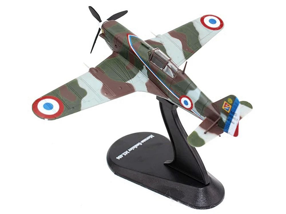 Morane-Saulnier MS.406 Fighter Aircraft "3/4 Escadrille GC II/3" Armee de l'Air (French Air Force) (1940) "Planes of World War II" Series 1/72 Diecast Model Airplane by Luppa view 3