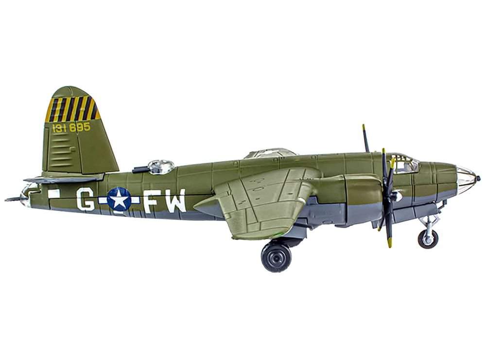 Martin B-26B Marauder Bomber Aircraft "QQQQ 556th Bomb Squadron 387th Bomb Group" United States Army Air Forces (1943) "Planes of World War II" Series 1/144 Diecast Model Airplane by Luppa view 2