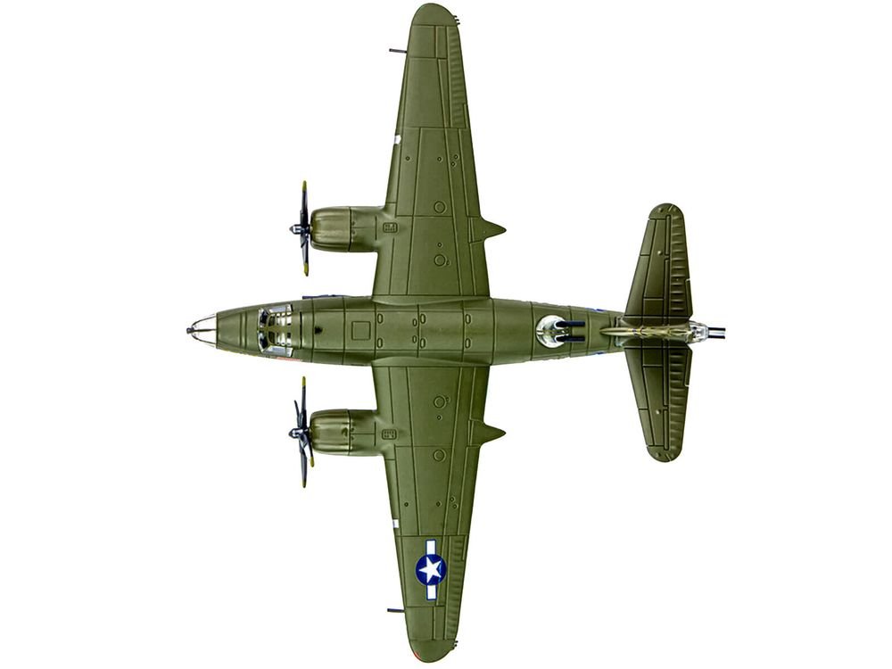 Martin B-26B Marauder Bomber Aircraft "QQQQ 556th Bomb Squadron 387th Bomb Group" United States Army Air Forces (1943) "Planes of World War II" Series 1/144 Diecast Model Airplane by Luppa view 3