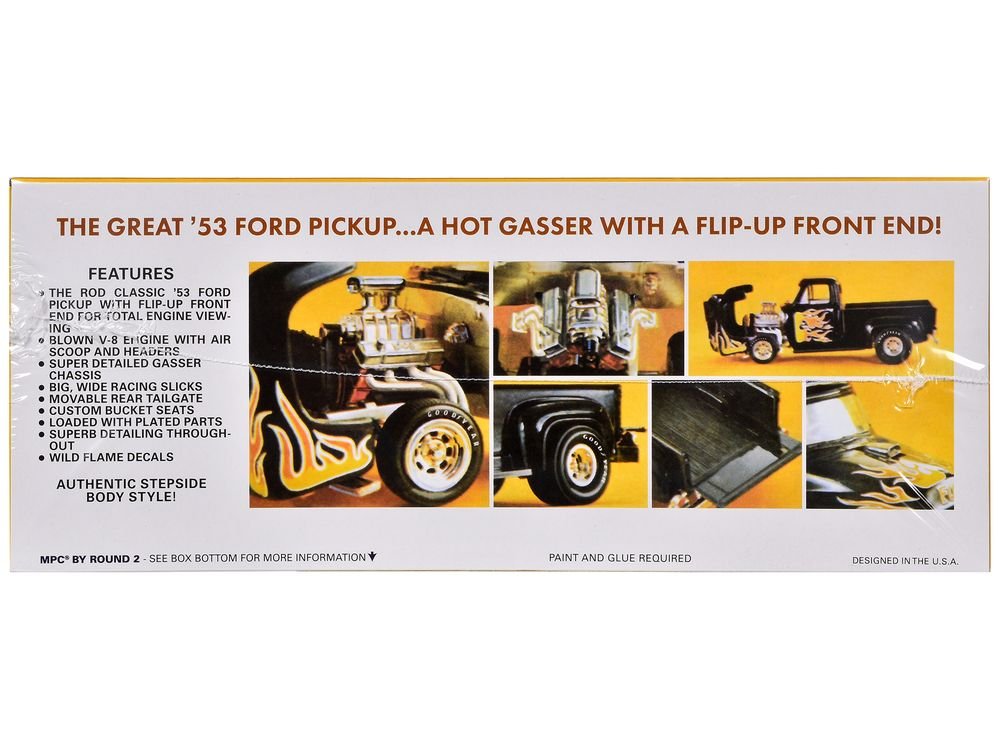Skill 2 Model Kit 1953 Ford Stepside Pickup Truck 1/25 Scale Model by MPC view 2
