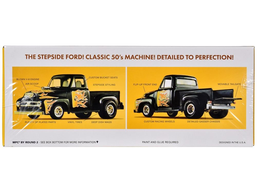 Skill 2 Model Kit 1953 Ford Stepside Pickup Truck 1/25 Scale Model by MPC view 3
