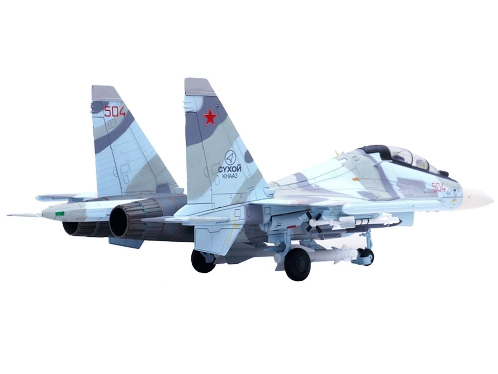 Sukhoi Su-30MKK Flanker-G Fighter Aircraft #504 "Russian Air Force" "Wing" Series 1/72 Diecast Model by Panzerkampf view 2