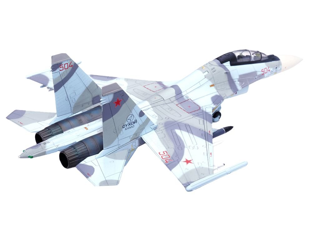 Sukhoi Su-30MKK Flanker-G Fighter Aircraft #504 "Russian Air Force" "Wing" Series 1/72 Diecast Model by Panzerkampf view 4
