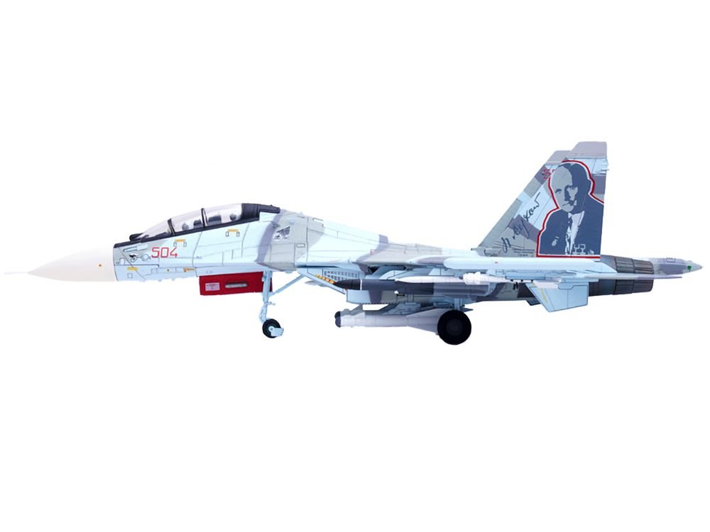 Sukhoi Su-30MKK Flanker-G Fighter Aircraft #504 "Russian Air Force" "Wing" Series 1/72 Diecast Model by Panzerkampf view 5