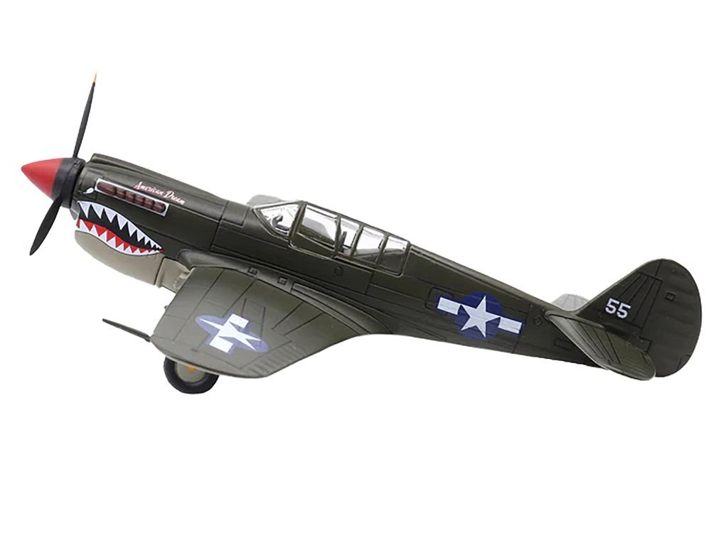 Curtiss P-40N Warhawk Fighter Aircraft "American Dream National Warplane Museum" United States Army Air Forces 1/72 Diecast Model by Militaria Die Cast view 2