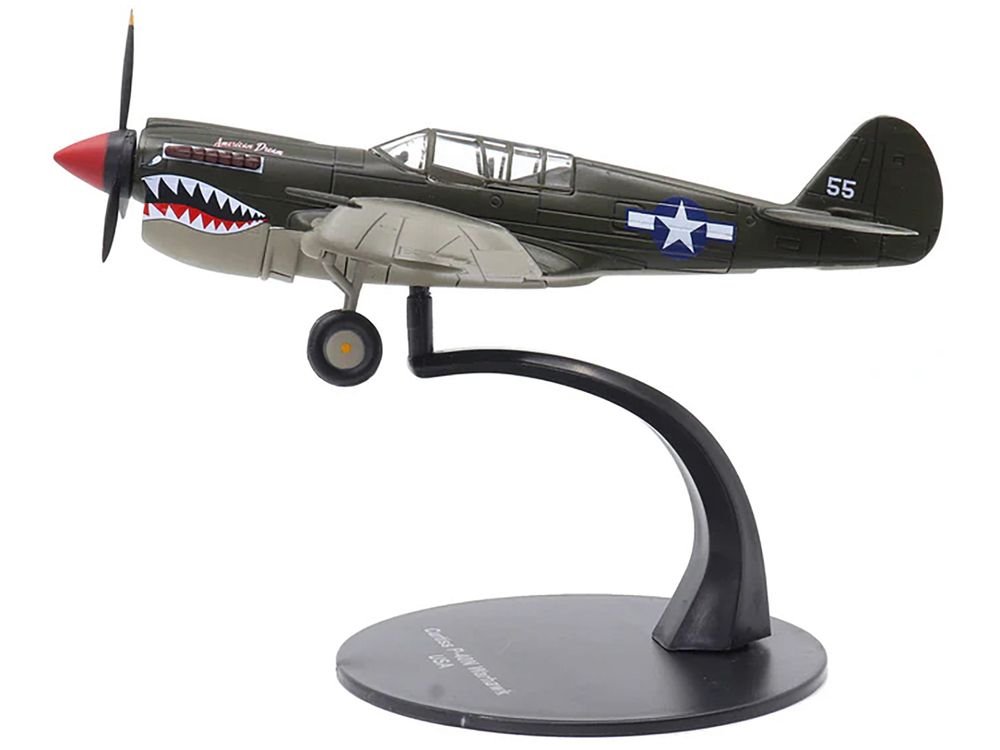 Curtiss P-40N Warhawk Fighter Aircraft "American Dream National Warplane Museum" United States Army Air Forces 1/72 Diecast Model by Militaria Die Cast view 5