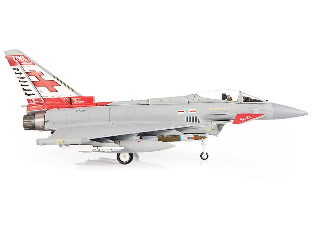 Eurofighter Typhoon FGR4 EF-2000 Aircraft "No.41(R) Squadron 100th Anniversary" (2016) British Royal Air Force 1/72 Diecast Model by JC Wings view 4